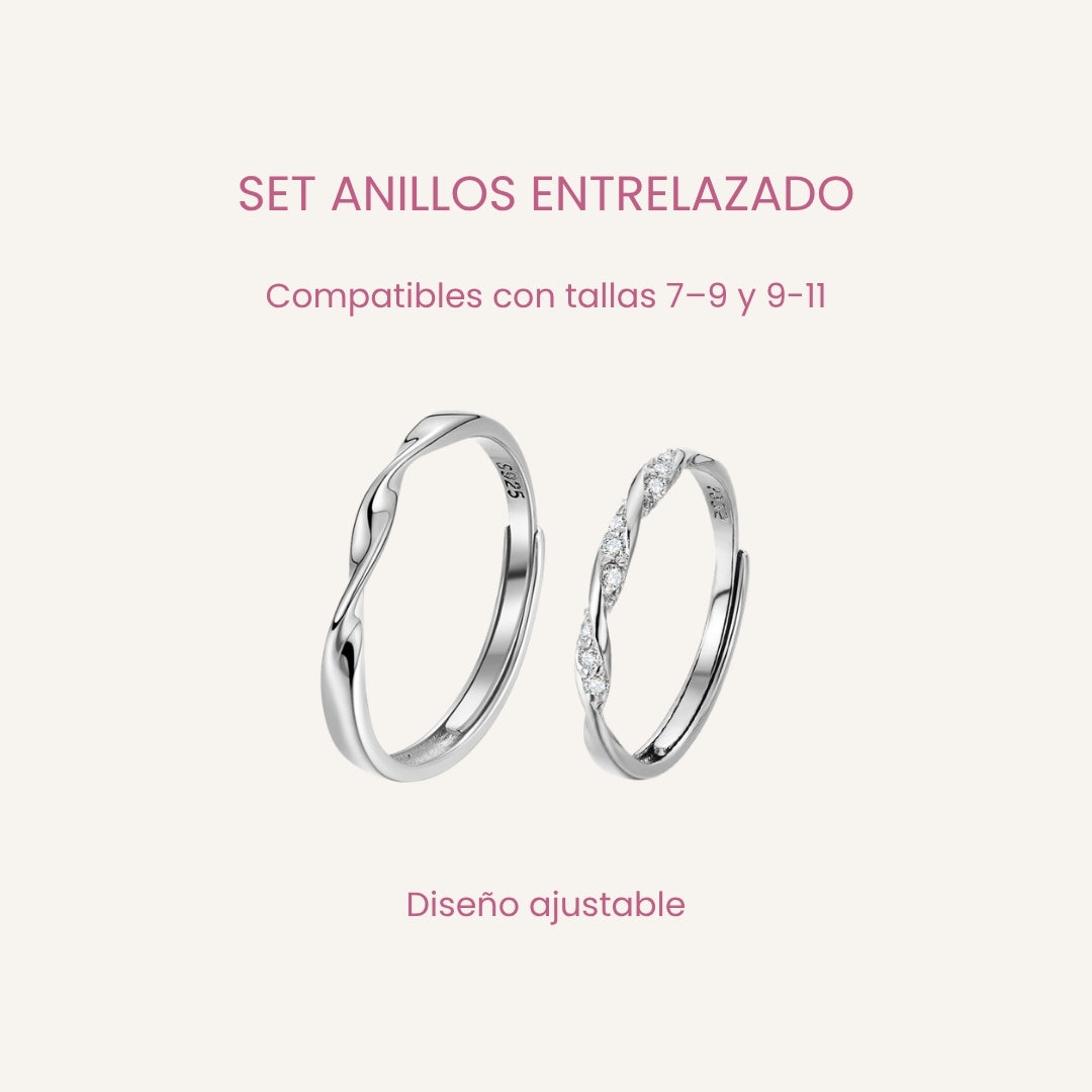 Set de Anillos Entrelazado — BRAVA