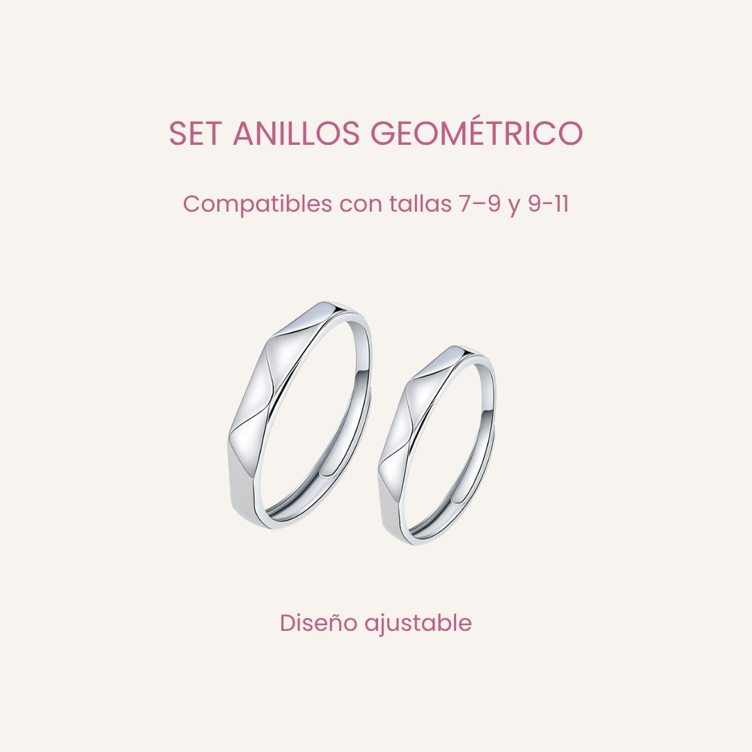 Set de Anillos Geométrico — CHIC